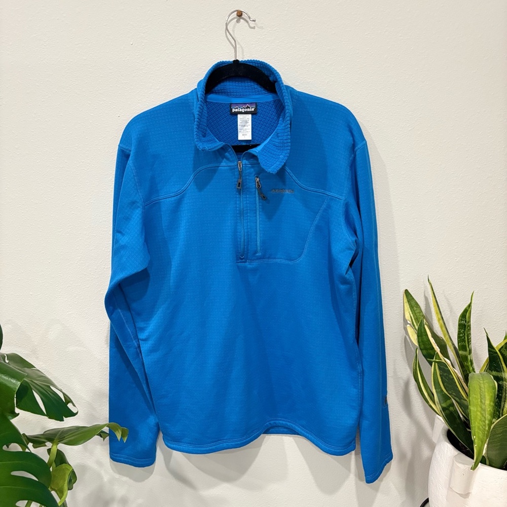 Patagonia | Vibrant Blue Quart Zip Pullover | Size Large